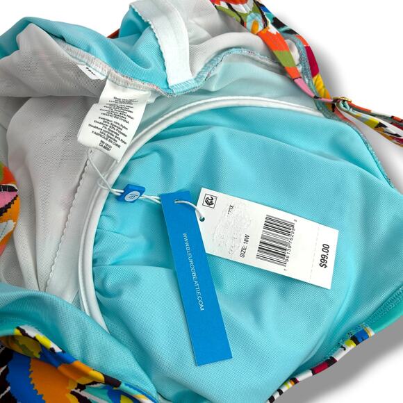 NEW Bleu Rod Beattie Swim Tankini Top SZ 18W Printed Ruched Flattering Swimsuit - Picture 7 of 8